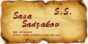 Saša Sadžakov vizit kartica